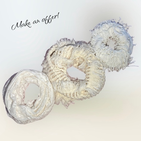 Rue21 Accessories - Lot/3 Rue21 Infinity Scarves Scarf White